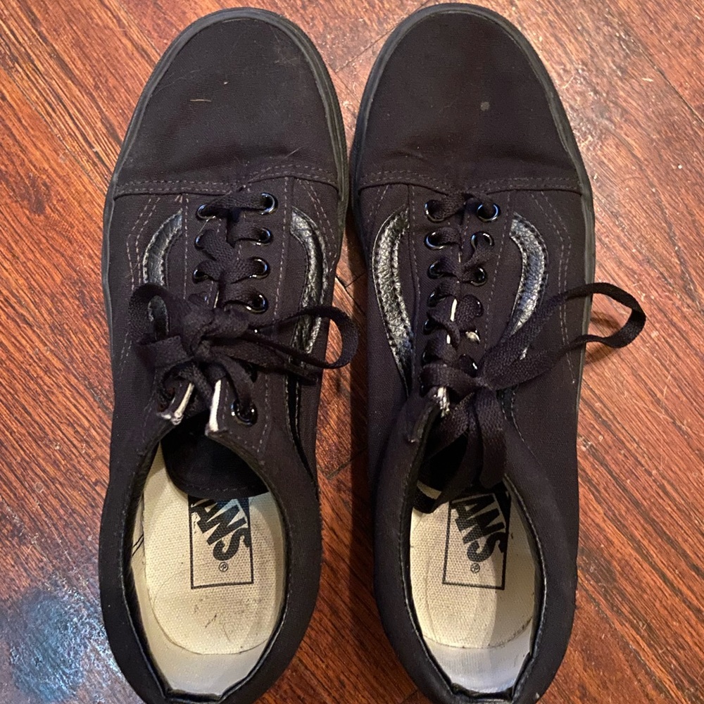 Solid Black Vans - image 1